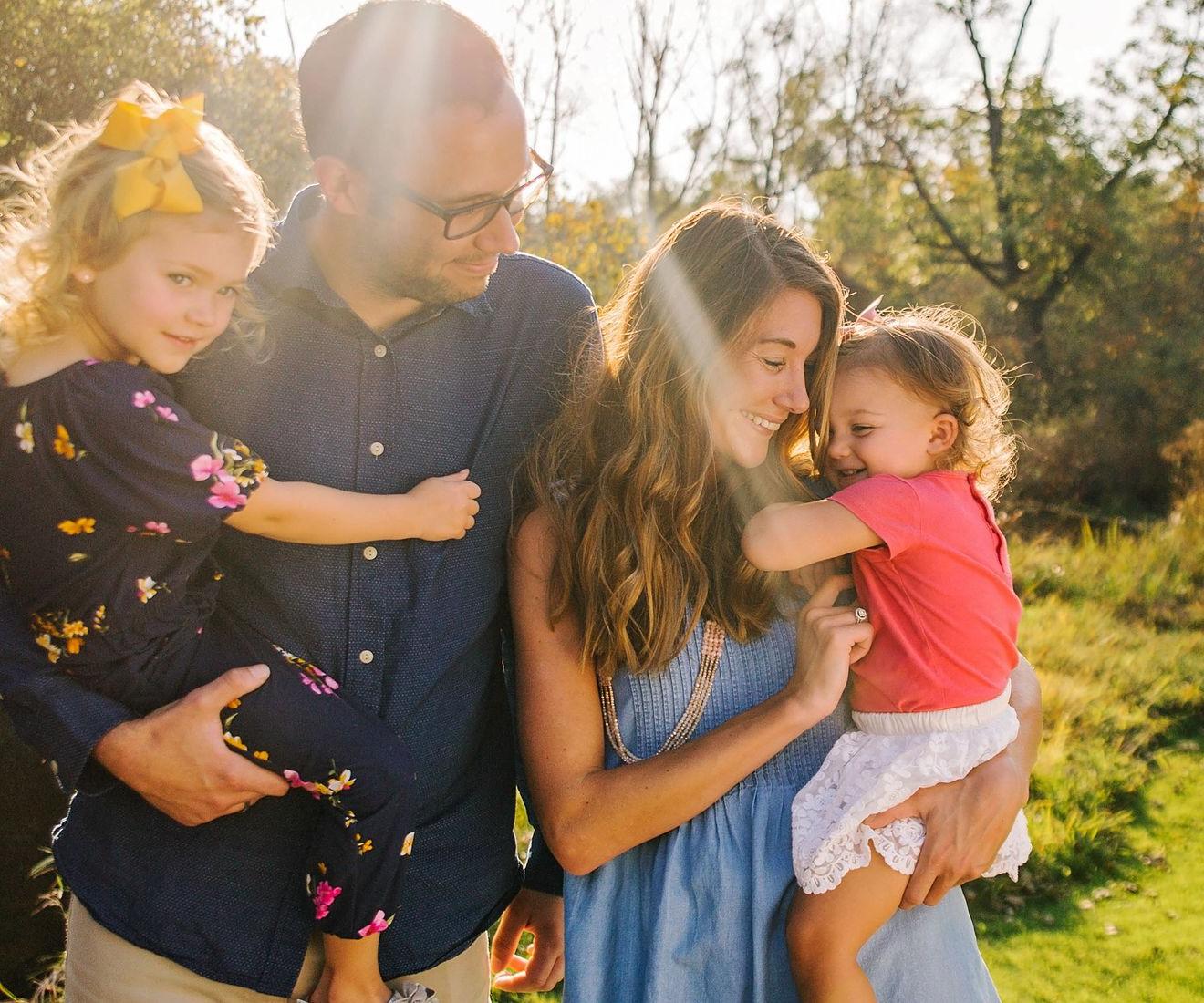 family in sunbeam